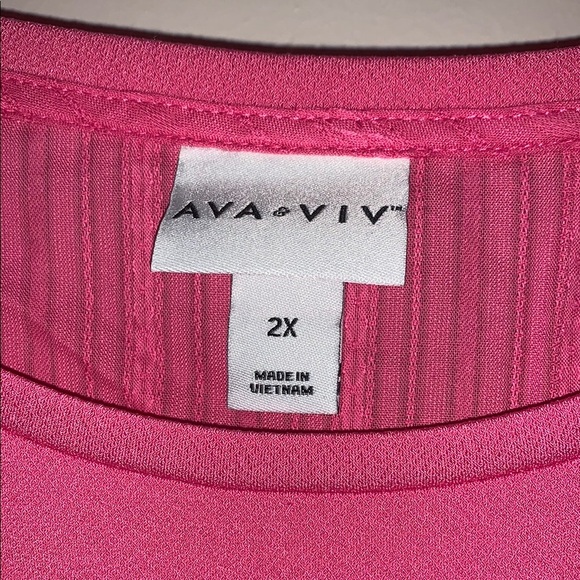BNWT Ava & Viv Pink Women's Top - Picture 2 of 10